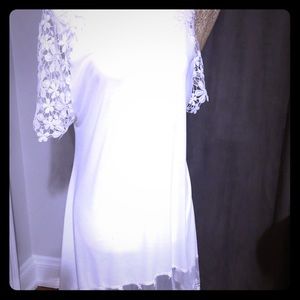 White lace sleeved top